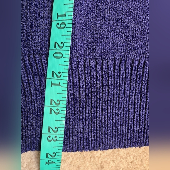 FRANCO VALERI Vintage Angora Electeic Blue and White Patterned Sweater. Large - Picture 12 of 12